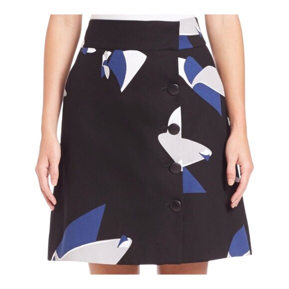 NWT Tibi Floral Partical Button-front A-line Wrap Skirt Feminine Work Women's 2 - Picture 1 of 7